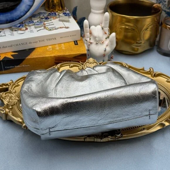 🆕 OROTON 🧿 NWT Gretel Mini Top Handle, Metallic Silver - Picture 14 of 16